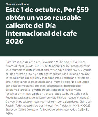 Cafés Gratis y Ofertas a $1 por el Día del Café