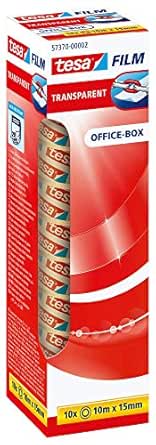 tesafilm Transparent Office Tape Pack of 10 Strong Adhesive