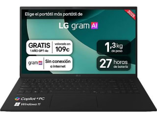 Portátil LG 15Z80T-G.AS58B AMD Ryzen AI 5 340, 16 GB RAM, 1TB SSD por 768,64€