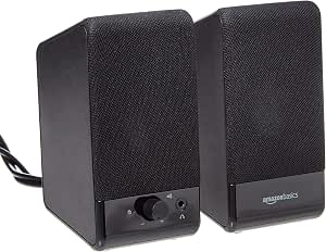 Amazon Basics Altavoces para ordenador de sobremesa con cable USB por 9.79€