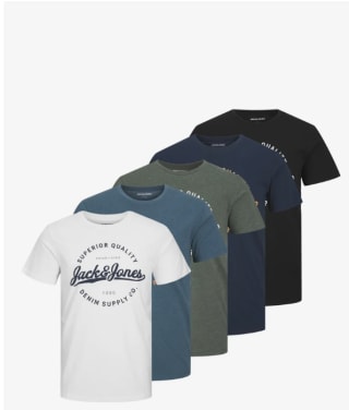 Profitez du Pack de 5 T-shirts imprimés de Jack & Jones à 27€