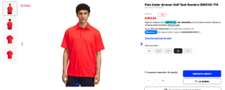 Polo Under Armour Golf Tech para Hombre por $360 | Martí