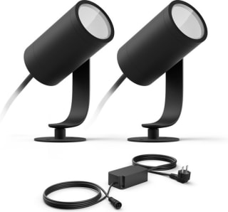 Philips Hue Lily Basisset van 2 Tuinspots voor €118,42 bij Amazon