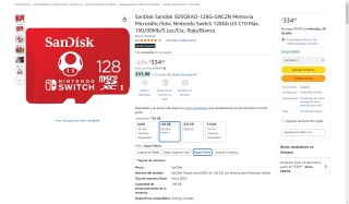 Memoria SD 128GB U3 por $334 | Oferta Amazon