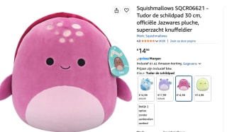 Squishmallows SQCR06621 - Tudor de schildpad 30 cm voor €14,98 bij Amazon