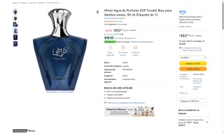 Afnan Turathi Blue EDP 90ml por $492 | Oferta Amazon