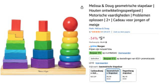 Melissa & Doug Geometrische stapelaar voor €5,58 bij Amazon