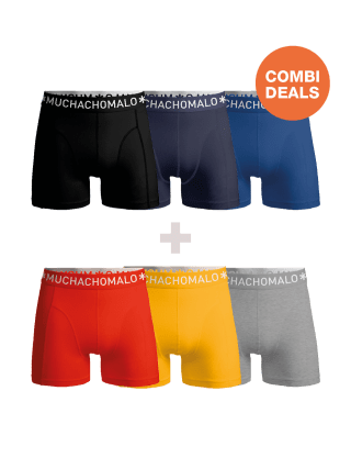 60% korting + 10% extra op 3+3-packs ondergoed bij Muchachomalo