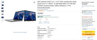Dell Latitude 13.3" i7 32GB 512GB Renovada por $8,056 | Oferta Amazon