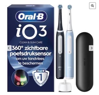 Oral-B iO 3 Elektrische Tandenborstel - Dubbelpak voor €53,09 dmv code bij oralb