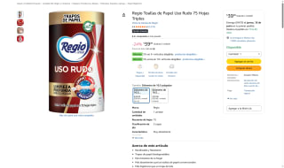 Toallas Regio 75 hojas por $39 | Oferta Amazon