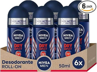 Nivea Men Dry Impact Roll-on Pack 6 x 50ml por 8,71€
