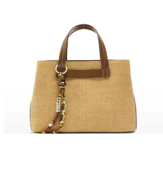 Bolso de mano Parfois estilo tote convertible a bandolera efecto rafia por 12.99€