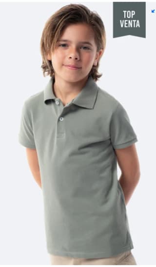 Polo piqué manga corta infantil TEX color caqui por 1.99€