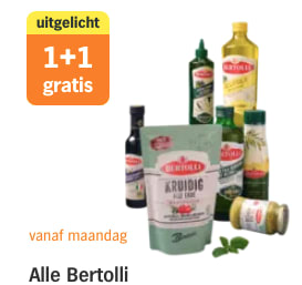 1+1 gratis op Alle Bertolli bij de AH