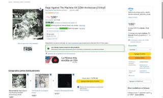 Vinilo Rage Against The Machine XX Edición Conmemorativa $591 | Amazon