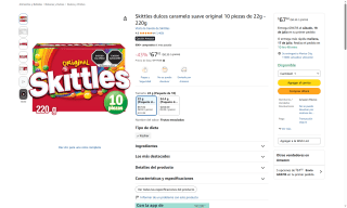 Skittles Dulces Caramelo Suave Original por $67 | Oferta Amazon