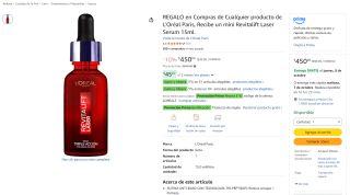 Serum Revitalift, Crema Mate-Iluminadora y Mascarilla de Cabello por $30 en Amazon