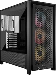 CORSAIR FRAME 4000D RS ARGB Modular Mid-Tower ATX PC Case - White £79.99