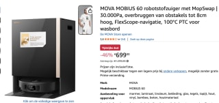 MOVA MOBIUS 60 robotstofzuiger voor €566,19 bij Amazon