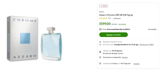 Azzaro Chrome 200 ml por $599 en Bodega Aurrera