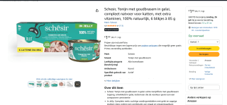 Schesir Tonijn Kattenvoeding voor €1,89