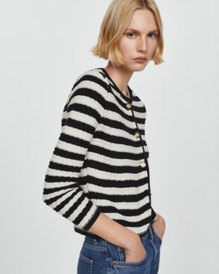 Cárdigan rayas botones joya por 13.99€