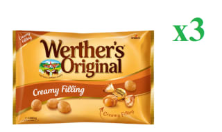 3 x Werther's Original Caramelos Toffee Rellenos de Caramelo 1kg por 23.97€