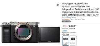 Sony Alpha 7 C | Fullframe systeemcamera voor €1.169 bij Amazon