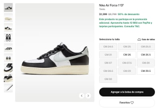 Nike Air Force 1 '07 por $1,399
