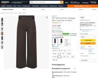 JDY Jdygeggo New Long Pant Jrs Noos broek voor €14,50 bij Amazon