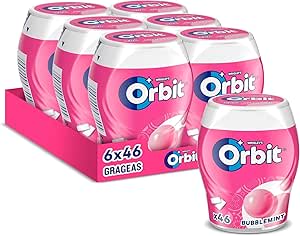 6 x 46 Chicles de Orbit Bote de Chicles Sin Azúcar Bubblemint por 9.5€