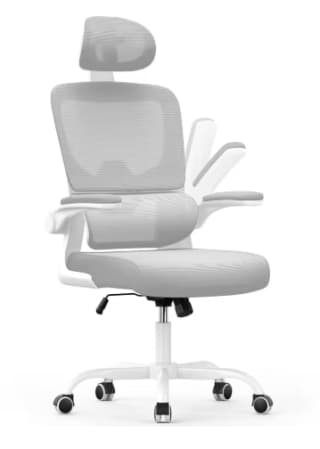 Silla de oficina ergonómica con reposabrazos plegables por 56.86€