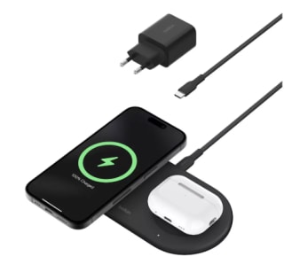 Chargeur induction Belkin station de recharge 15W 2 en 1 à 10,12€