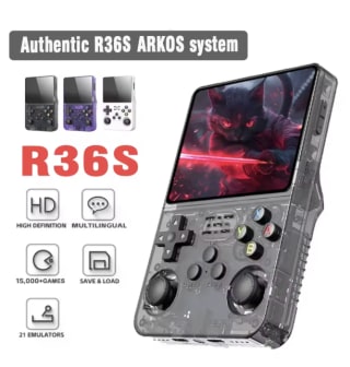 Retro ARKOS R36S Consola Juegos Portátil Sistema Linux Pantalla IPS 35 Pulgadas 64GB