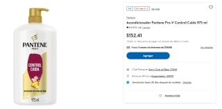 3x2 en Acondicionador Pantene Pro-V Control Caída | Sam's Club