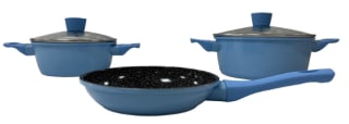 BATERÍA DE COCINA KITCHENWARE BRISTOL 5 PIEZAS CERÁMICA AZUL. $29.990. en Ripley.com