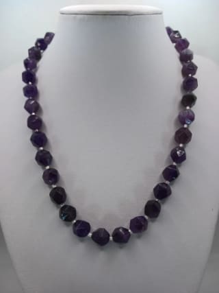Collar de Amatista facetada con plata fina 925 CAT JOYAS $77.990 en Falabella, Cl