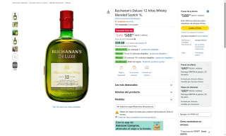Whisky Buchanan's 12 Años 1L por $319 | Oferta Amazon