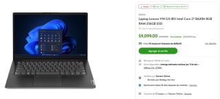 Laptop Lenovo V14 G4 256GB por $8,189 | Bodega Aurrera (BBVA 12 MSI)