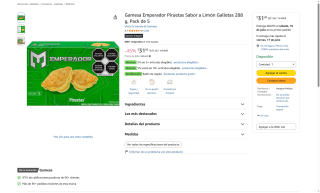 Gamesa Emperador Piruetas Sabor Limón por $31 | Oferta Amazon