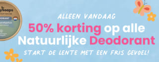 50% korting op alle deodorants bij Happy Soaps