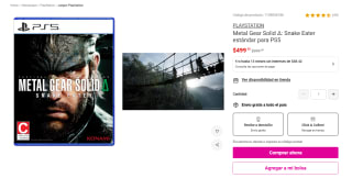 Metal Gear Solid Δ: Snake Eater para PS5 por $500 | Oferta Liverpool
