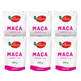 6 x 200g el Granero Maca Bio Suplemento Ecológico Vegano Sin Azúcar añadido a 14.99€