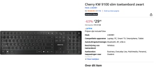 Cherry KW 9100 Slim Draadloos Toetsenbord voor €29,99 bij Amazon