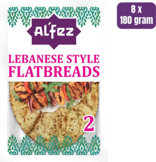 8 x Al'Fez Vuurgebakken Libanese Stijl Flatbreads met Kruidige Za'atar voor €15,39