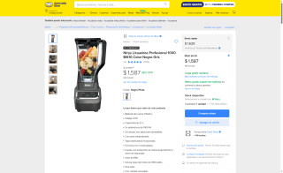 Ninja Licuadora Profesional 1000 Bl610 por $1,487 | Oferta Mercado Libre