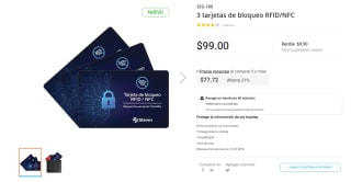 Pack 3 Tarjetas de Bloqueo RFID/NFC por $78 | Steren