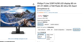 Philips P-line 329P1H - LED-monitor voor €382,26 bij Amazon