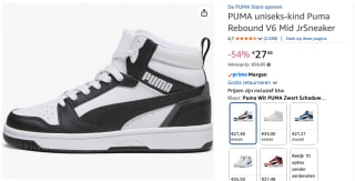 PUMA Rebound V6 kids sneakers voor €27,48 bij Amazon
